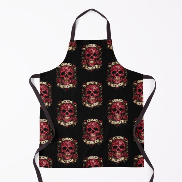 Item preview, Dead Sexy Skull – Lips Skull with Roses – Dark Romance Gothic Tattoo Design designed and sold by TheTrendsDesk.