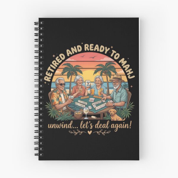 Item preview, Funny Retirement Mahjong Gift – Retired and Ready to Mahjong Beach Design designed and sold by WearVerse440.