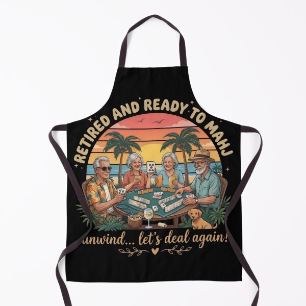 Item preview, Funny Retirement Mahjong Gift – Retired and Ready to Mahjong Beach Design designed and sold by WearVerse440.