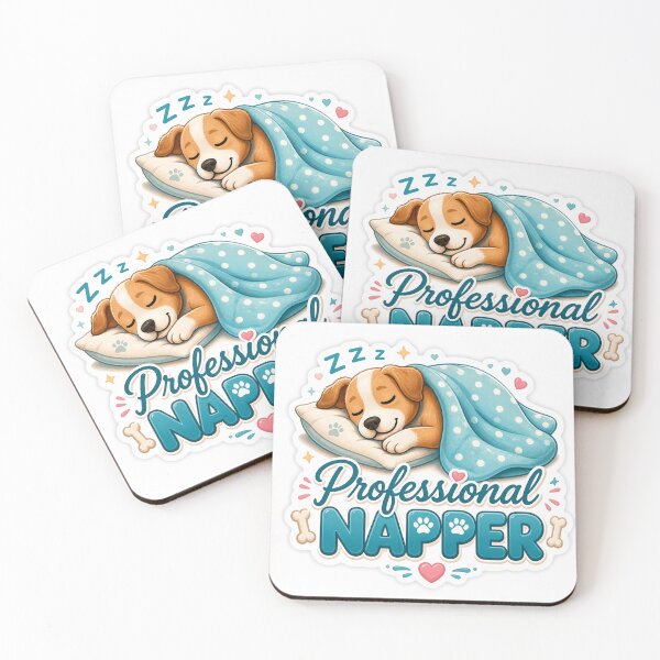 Item preview, Professional Napper – Cute Sleeping Puppy Dog designed and sold by DrakeDogShop.