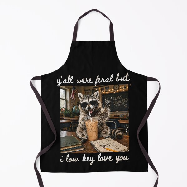 Item preview, Y'all Were Feral But Low Key Love You Teacher Raccoon Funny Gift designed and sold by Ali-printshop.