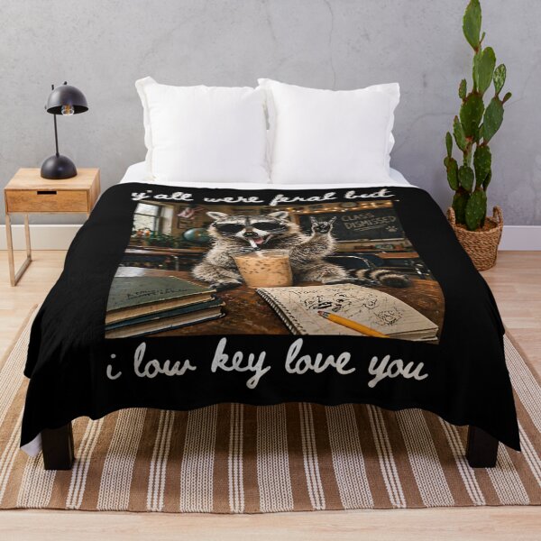 Item preview, Y'all Were Feral But Low Key Love You Teacher Raccoon Funny Gift designed and sold by Ali-printshop.
