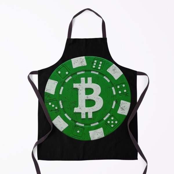 Item preview, Bitcoin Crypto Green Poker Chip Distressed designed and sold by BluecidDesign.