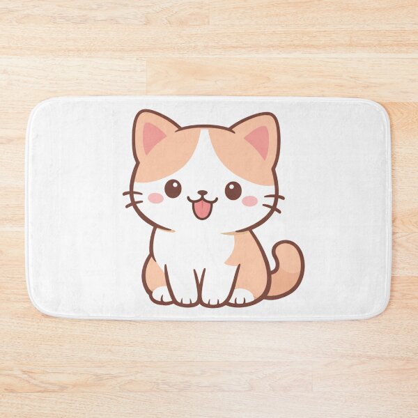 Item preview, Happy Kawaii Cat Sitting Cute Anime Kitten designed and sold by Owcomm.