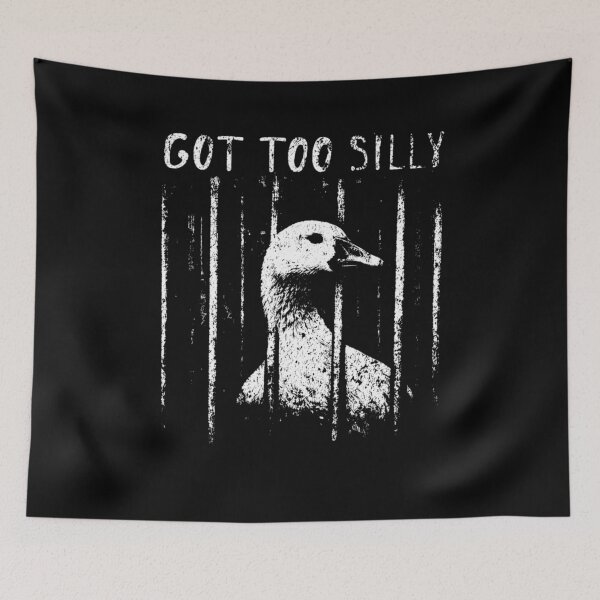 Item preview, Got Too Silly Funny Goose in Jail Sarcastic Bird Meme designed and sold by Ali-printshop.