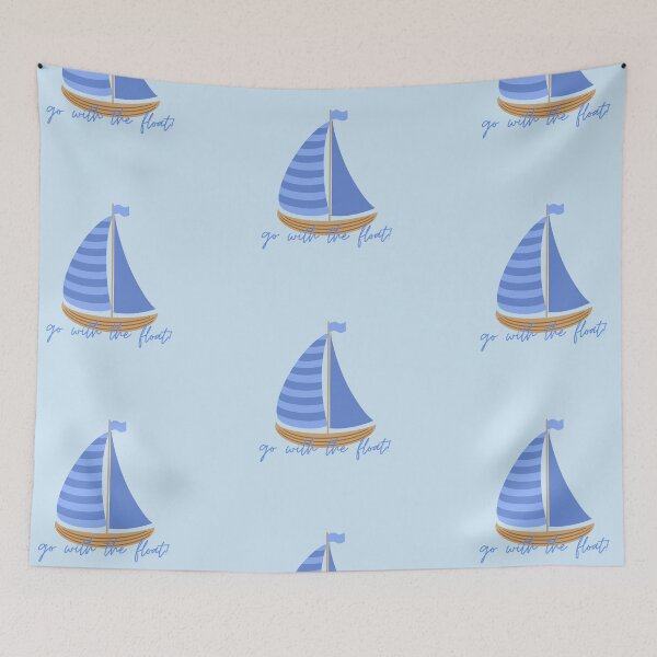 Item preview, Go with the Flow (Float) Sail Boat designed and sold by moodiemerch.