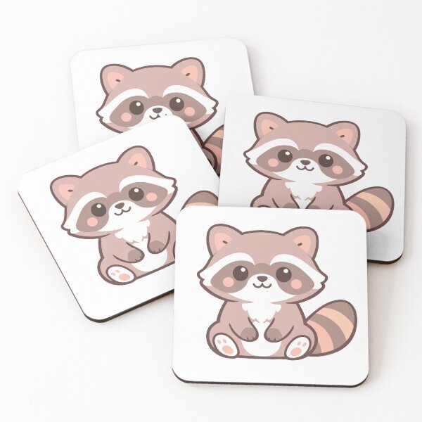 Item preview, Cute Kawaii Raccoon Sitting Sweet Forest Animal Lover designed and sold by Owcomm.