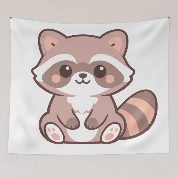 Item preview, Cute Kawaii Raccoon Sitting Sweet Forest Animal Lover designed and sold by Owcomm.