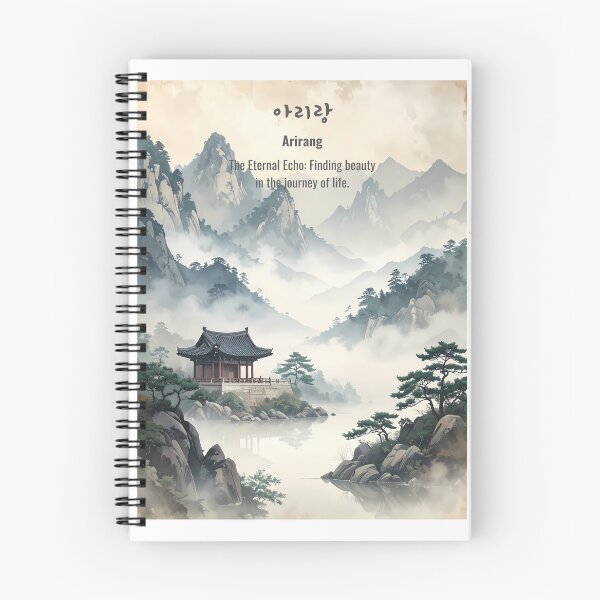 Item preview, Korean Word "Arirang" (The Soul of Korea) – Calm Hangul Typography Art(Version 2/4) designed and sold by ZenHangulArt.