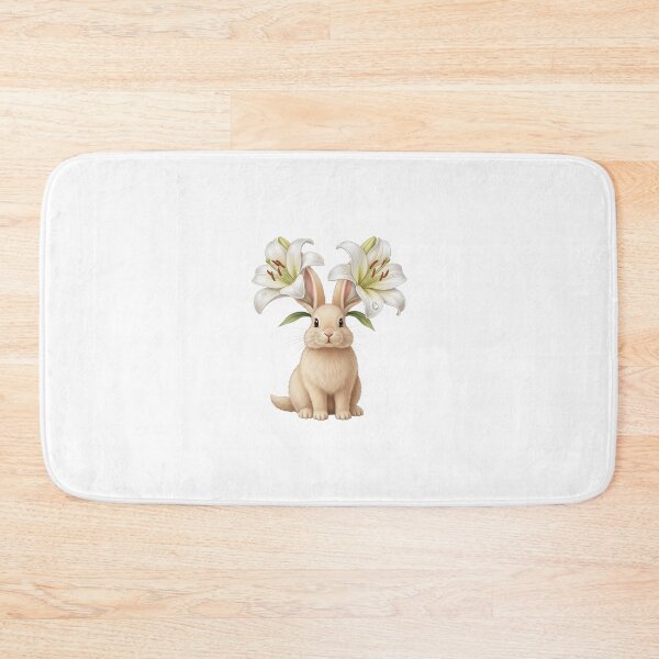 Item preview, Cream Bunny Lily Ears Leaves designed and sold by AbanoubStore.