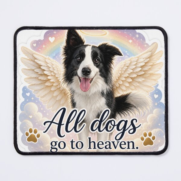 Item preview, All Dogs Go to Heaven – Angel Dog Rainbow Memorial designed and sold by DrakeDogShop.