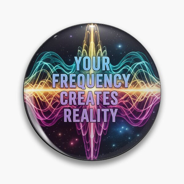 Item preview, Your Frequency Creates Reality – Sound Wave Cosmic Motivation Design designed and sold by Altair_.