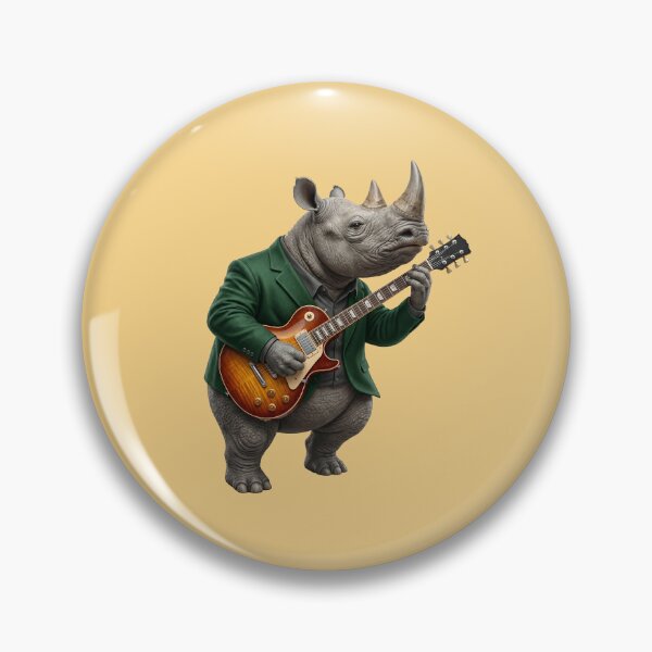 Item preview, Rhinoceros Playing Electric Guitar Music designed and sold by TeeARTHY.