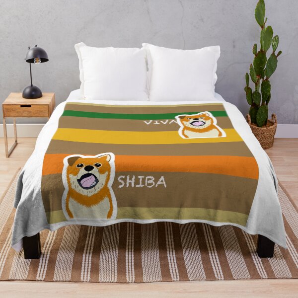 Item preview, Multi stripe with Shiba Inu puppy "VEGETABLE" designed and sold by ShibaCruise-On.