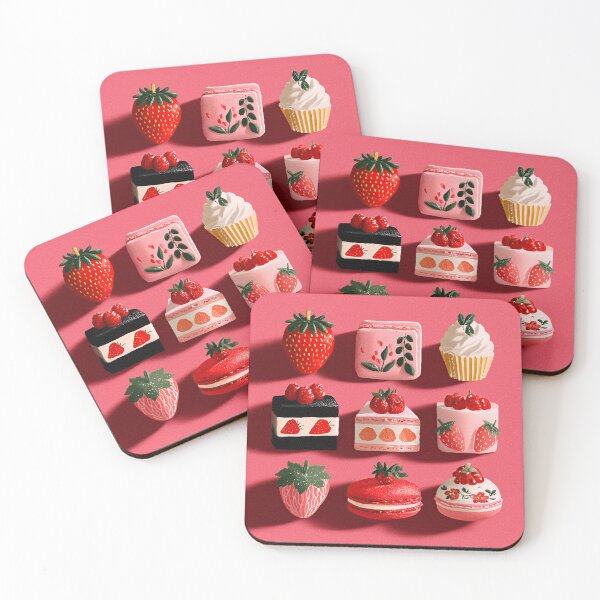 Item preview, Sweet Strawberry Dessert Collection 3D Clay Art designed and sold by colorful-white.