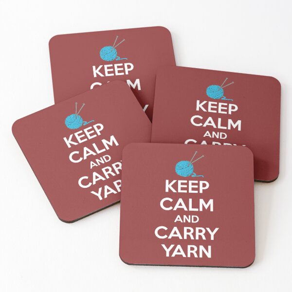 Item preview, Keep Calm and Carry Yarn Funny Knitting Gifts for Knitters and Crocheter with Yarn Bag designed and sold by merkraht.