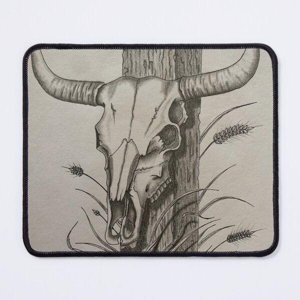 Item preview, Cow horn on old post designed and sold by Bartleartworx87.