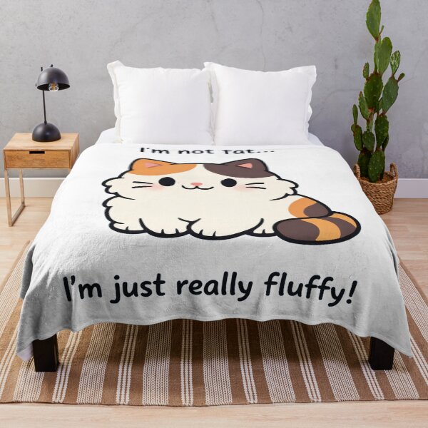Item preview, I'm Not Fat I'm Just Really Fluffy Funny Calico Cat Cute Kawaii Kitten designed and sold by Owcomm.