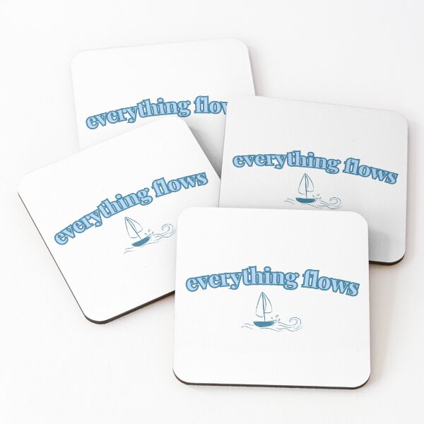 Item preview, Everything Flows Calm Aesthetic Minimal Quote designed and sold by muffinvibes.