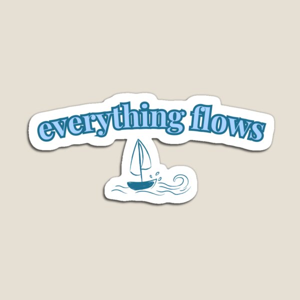 Item preview, Everything Flows Calm Aesthetic Minimal Quote designed and sold by muffinvibes.