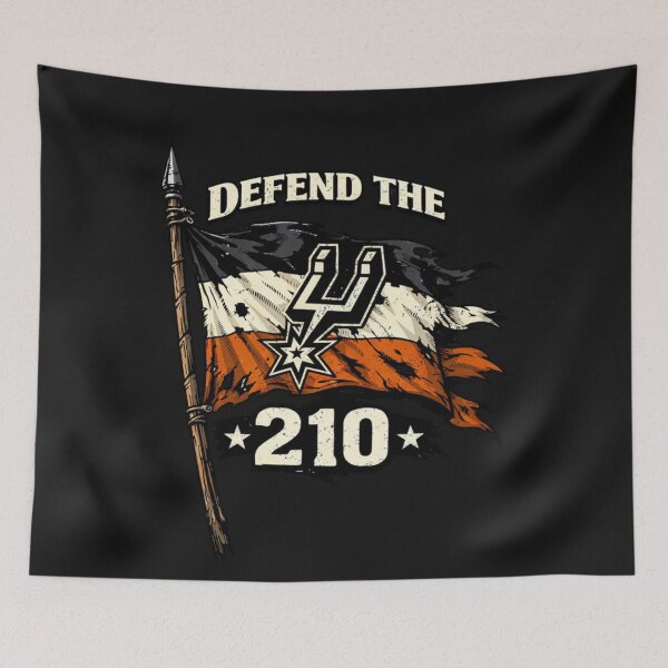 Item preview, Defend The 210 San Antonio Basketball Flag designed and sold by Tsugraf Designs.