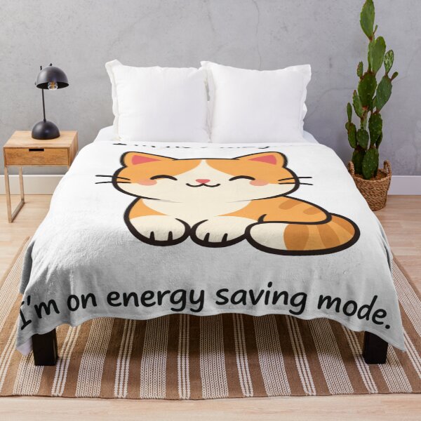 Item preview, I'm Not Lazy I'm On Energy Saving Mode Funny Cat designed and sold by Owcomm.