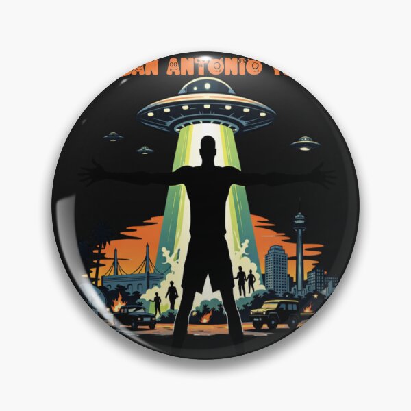Item preview, San Antonio TX Alien Abduction UFO Invasion SciFi designed and sold by Tsugraf Designs.