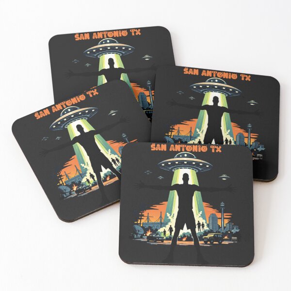 Item preview, San Antonio TX Alien Abduction UFO Invasion SciFi designed and sold by Tsugraf Designs.