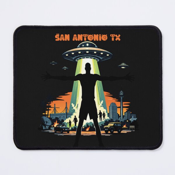 Item preview, San Antonio TX Alien Abduction UFO Invasion SciFi designed and sold by Tsugraf Designs.