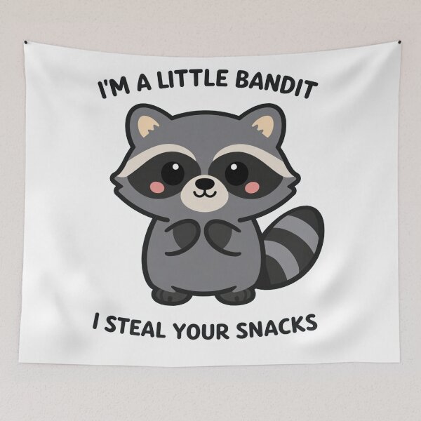 Item preview, I'm a Little Bandit I Steal Your Snacks Cute Raccoon designed and sold by Owcomm.