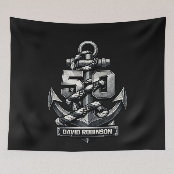 Item preview, David Robinson 50 Anchor Nautical Sea Boating Design designed and sold by Tsugraf Designs.