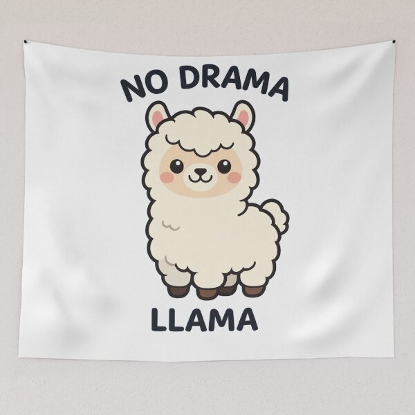 Item preview, No Drama Llama Cute Kawaii Llama Funny designed and sold by Owcomm.