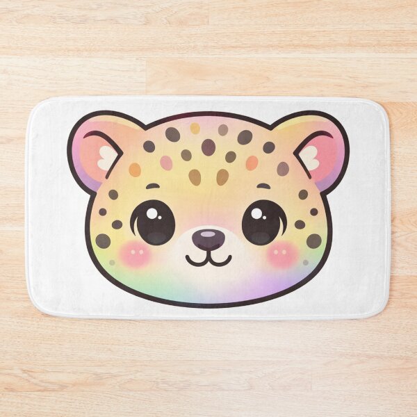 Item preview, Rainbow Pastel Kawaii Cheetah Face Cute designed and sold by Owcomm.