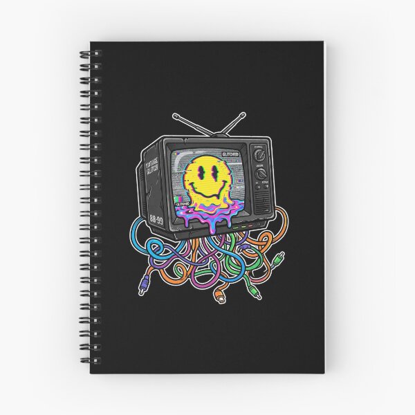Item preview, Vintage Glitch TV Melting Smiley Vaporwave Retro Futuristic Art designed and sold by art-noir.