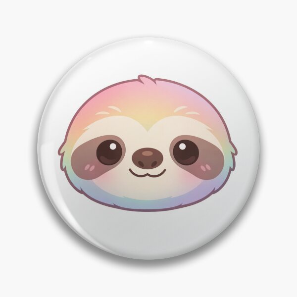 Item preview, Cute Rainbow Pastel Sloth Face designed and sold by Owcomm.
