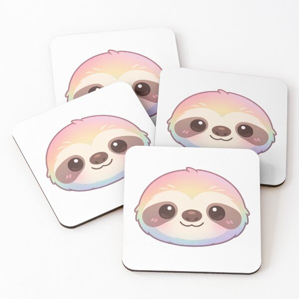 Item preview, Cute Rainbow Pastel Sloth Face designed and sold by Owcomm.
