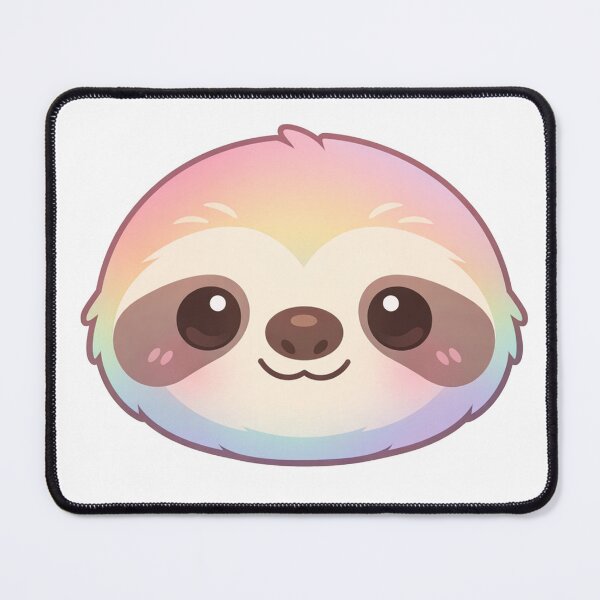 Item preview, Cute Rainbow Pastel Sloth Face designed and sold by Owcomm.