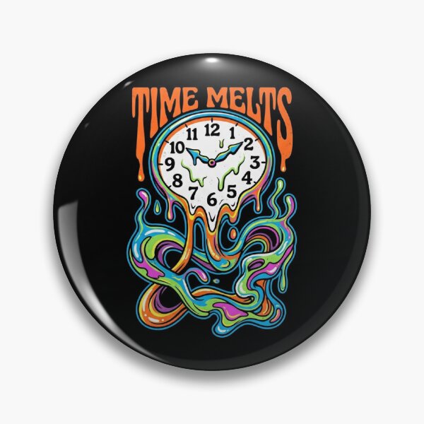 Item preview, Time Melts Psychedelic Dripping Clock Retro Trippy Art designed and sold by art-noir.