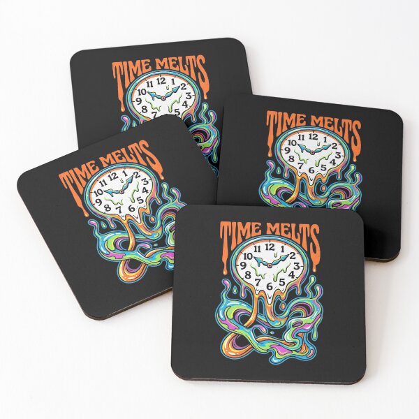 Item preview, Time Melts Psychedelic Dripping Clock Retro Trippy Art designed and sold by art-noir.