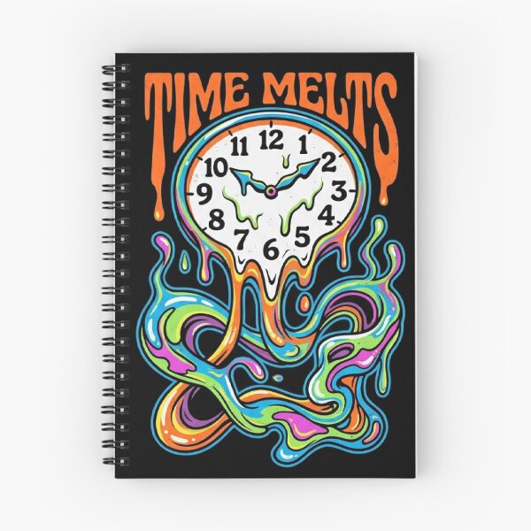 Item preview, Time Melts Psychedelic Dripping Clock Retro Trippy Art designed and sold by art-noir.