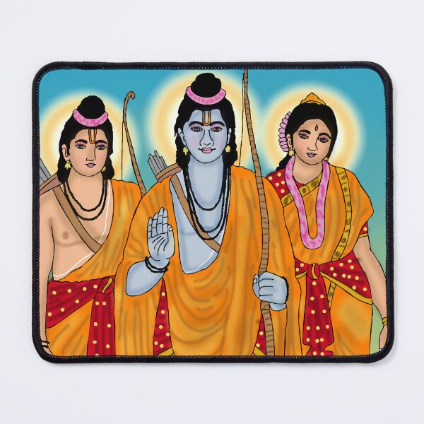 Item preview, Sita Ram Lakshman Divine Design – Ramayana Sacred Trio Artwork designed and sold by Harshit_Digital_Arts.