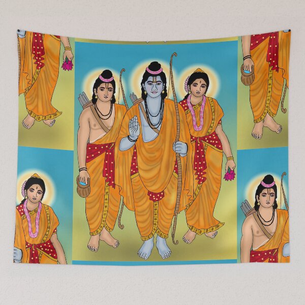 Item preview, Sita Ram Lakshman Divine Design – Ramayana Sacred Trio Artwork designed and sold by Harshit_Digital_Arts.