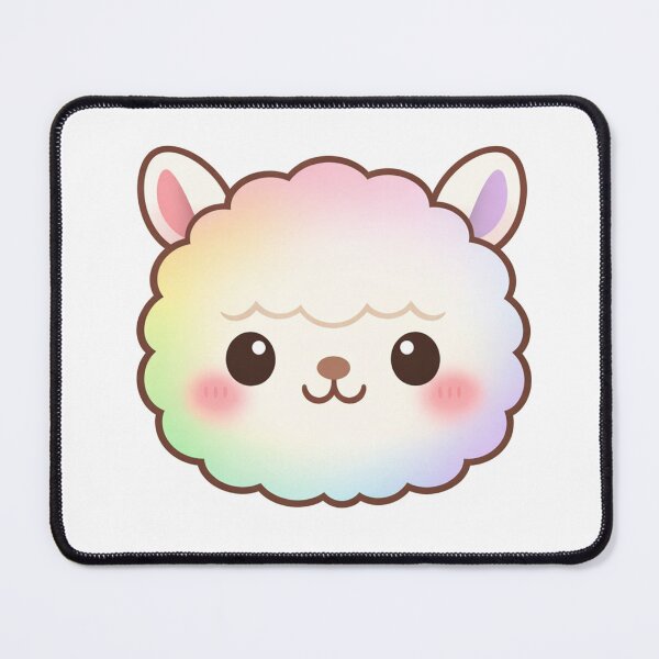Item preview, Cute Rainbow Alpaca Face Kawaii Fluffy Llama designed and sold by Owcomm.