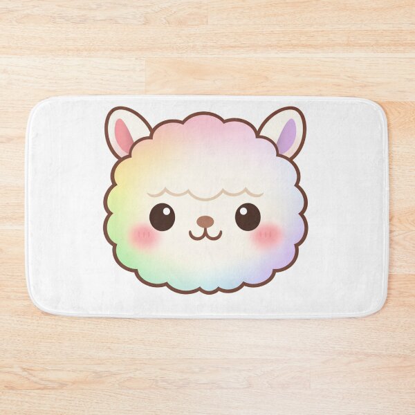 Item preview, Cute Rainbow Alpaca Face Kawaii Fluffy Llama designed and sold by Owcomm.