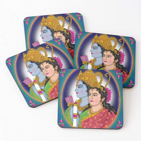 Item preview, Sita Ram Divine Design – Sacred Hindu Couple Spiritual Artwork designed and sold by Harshit_Digital_Arts.