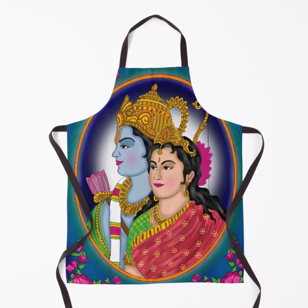 Item preview, Sita Ram Divine Design – Sacred Hindu Couple Spiritual Artwork designed and sold by Harshit_Digital_Arts.