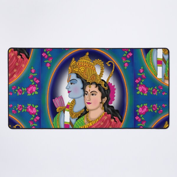 Item preview, Sita Ram Divine Design – Sacred Hindu Couple Spiritual Artwork designed and sold by Harshit_Digital_Arts.