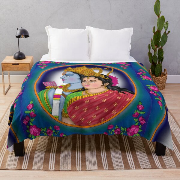 Item preview, Sita Ram Divine Design – Sacred Hindu Couple Spiritual Artwork designed and sold by Harshit_Digital_Arts.