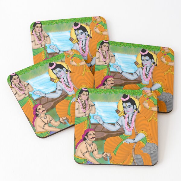 Item preview, Kevat Prasang Design – Ramayana Devotional Boat Scene Artwork designed and sold by Harshit_Digital_Arts.
