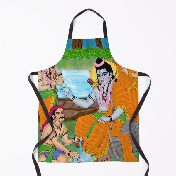 Item preview, Kevat Prasang Design – Ramayana Devotional Boat Scene Artwork designed and sold by Harshit_Digital_Arts.